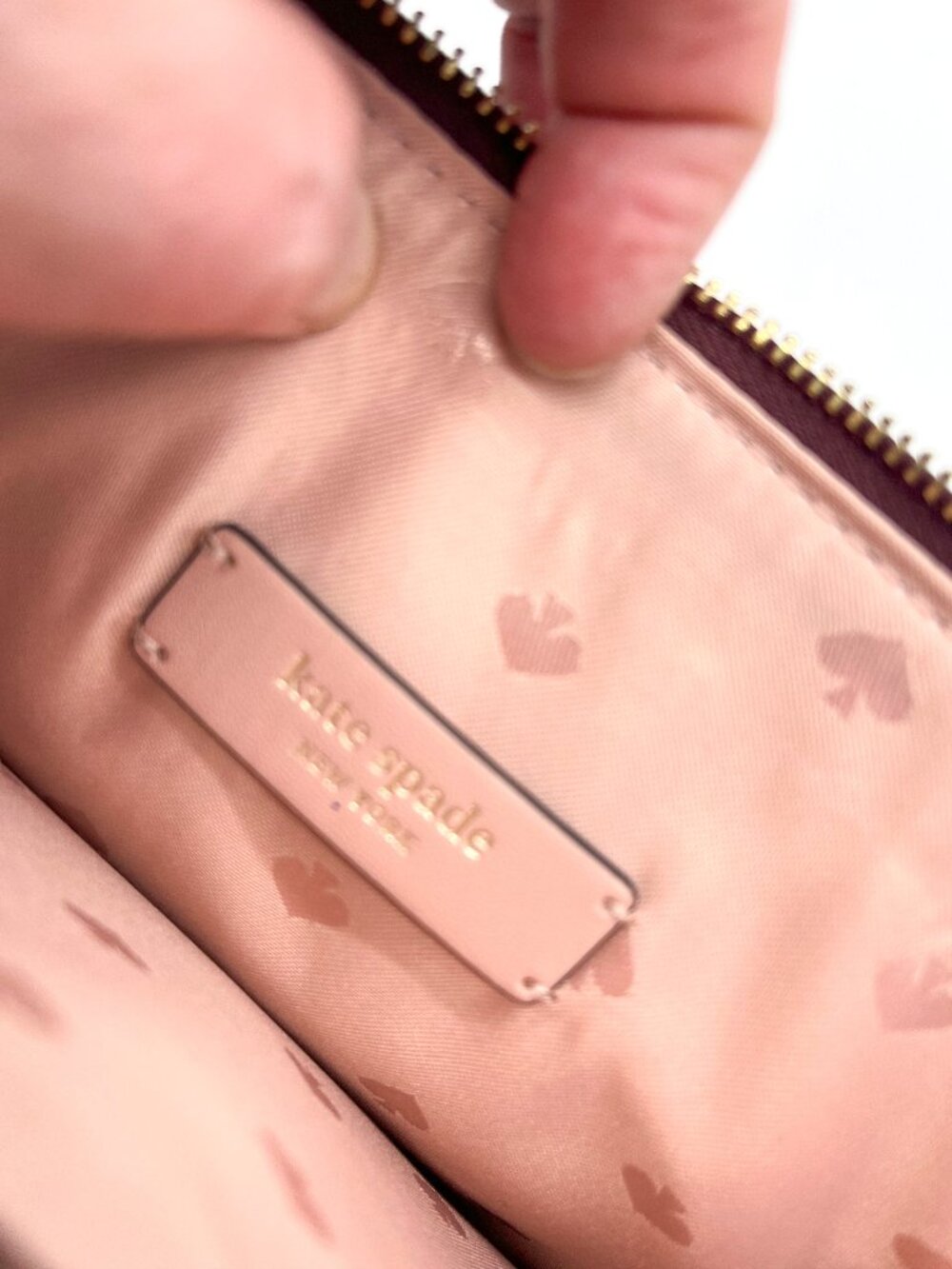 Kate Spade Dog Crossbody Bag Pink Burgundy Novelty Purse - Picture 8 of 11